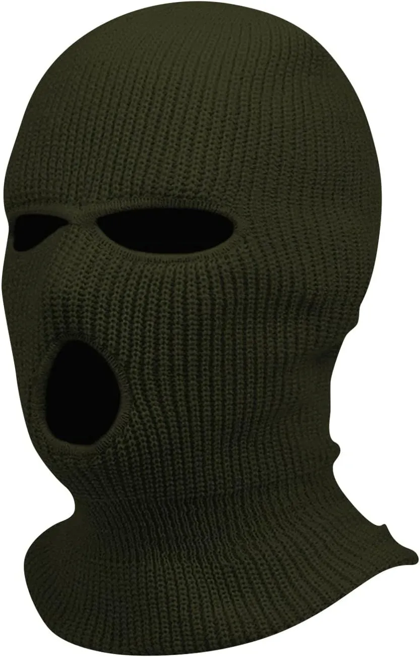 3 Hole Ski Mask Face Neck Knitted Beanies Balaclava Outdoor Sports Warm Full Face Cover &