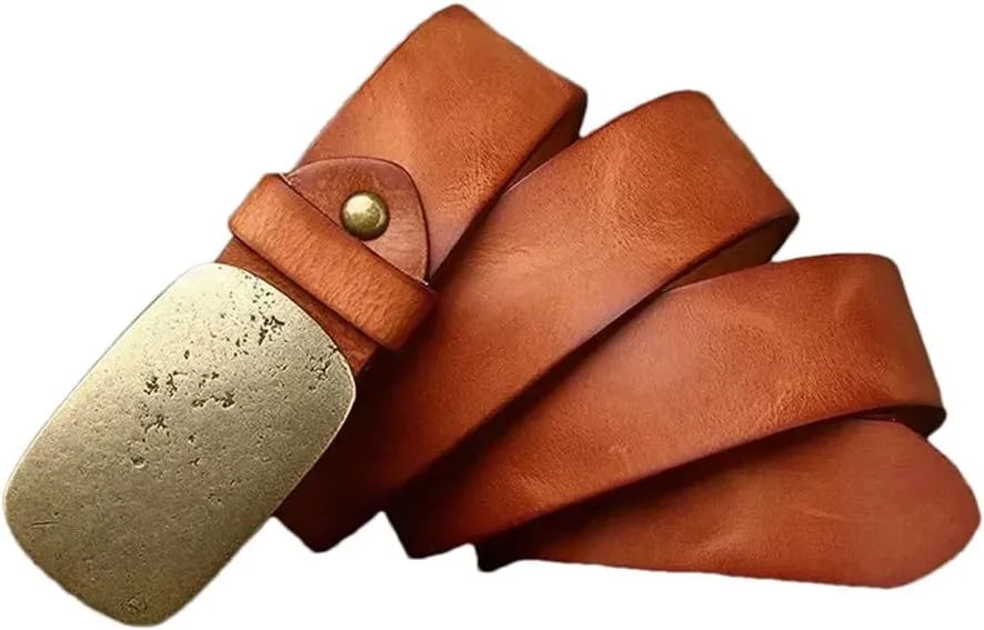 3.8CM Cowhide Genuine Leather Belts For Men Strap Male Buckle Belts Vintage Jeans Belts