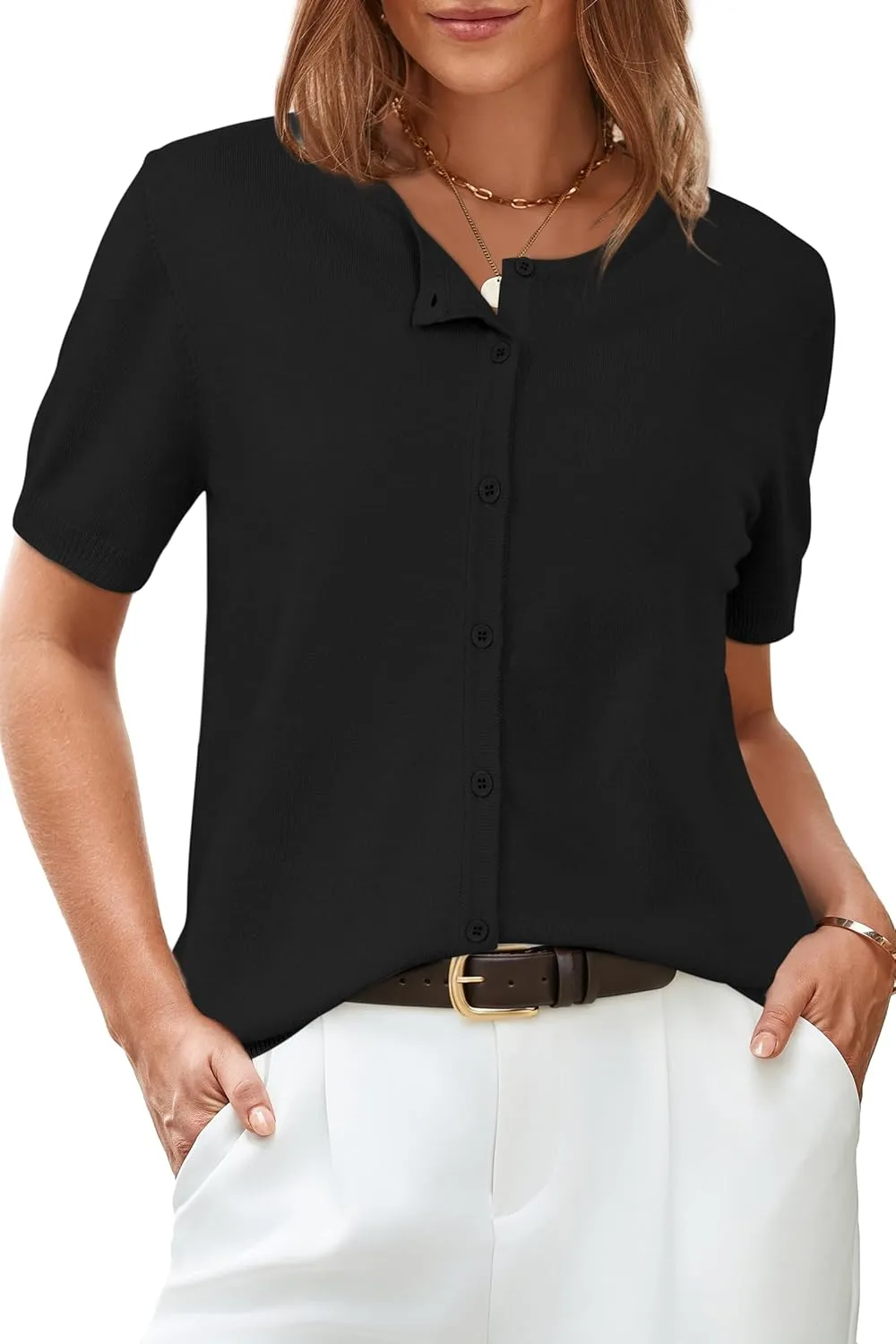 Arach&Cloz Women's Soft Summer Business Casual Cardigan Sweaters 2025