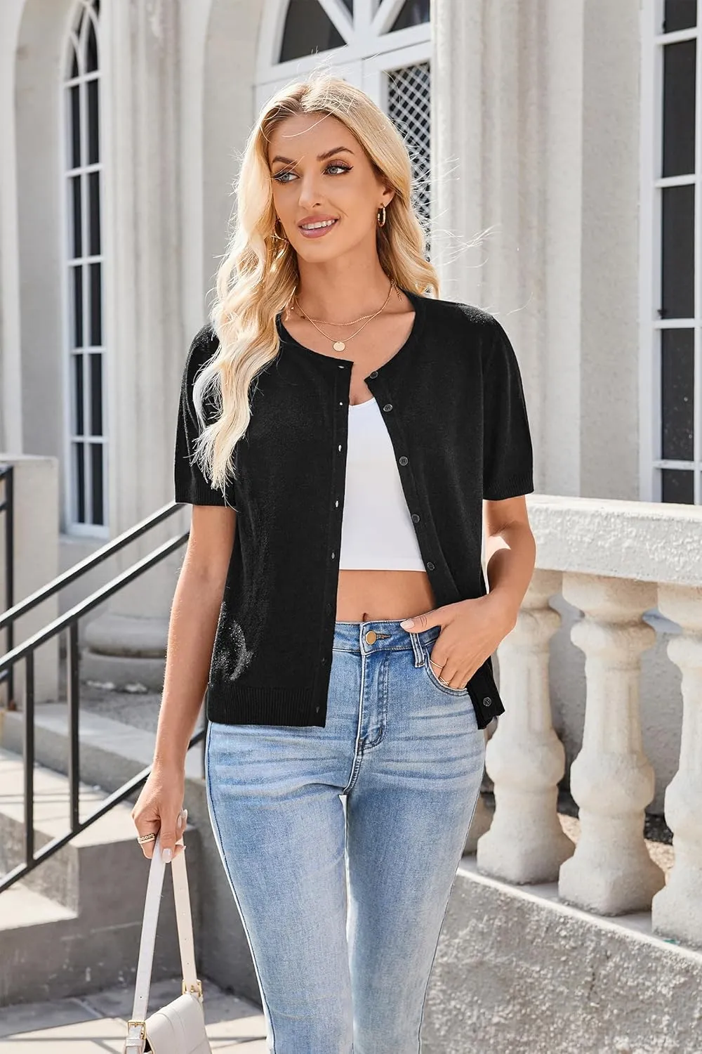 Arach&Cloz Women's Soft Summer Business Casual Cardigan Sweaters 2025