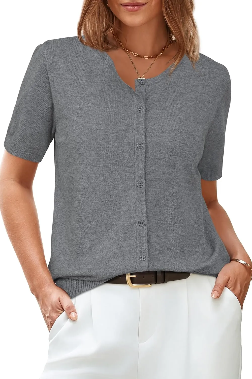 Arach&Cloz Women's Soft Summer Business Casual Cardigan Sweaters 2025