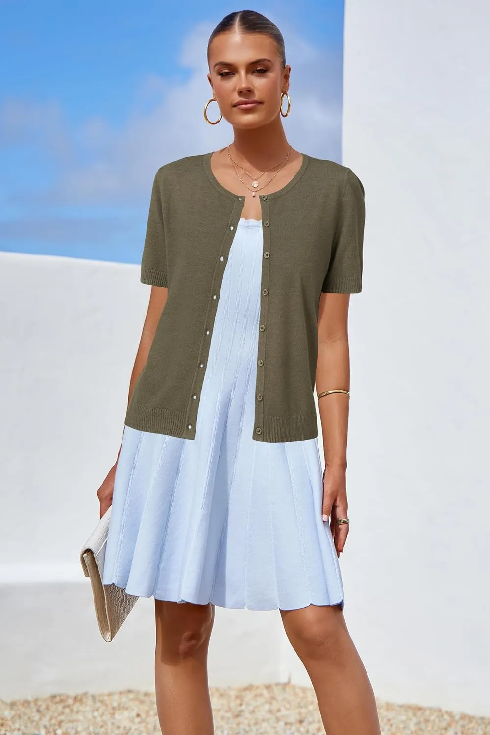 Arach&Cloz Women's Soft Summer Business Casual Cardigan Sweaters 2025