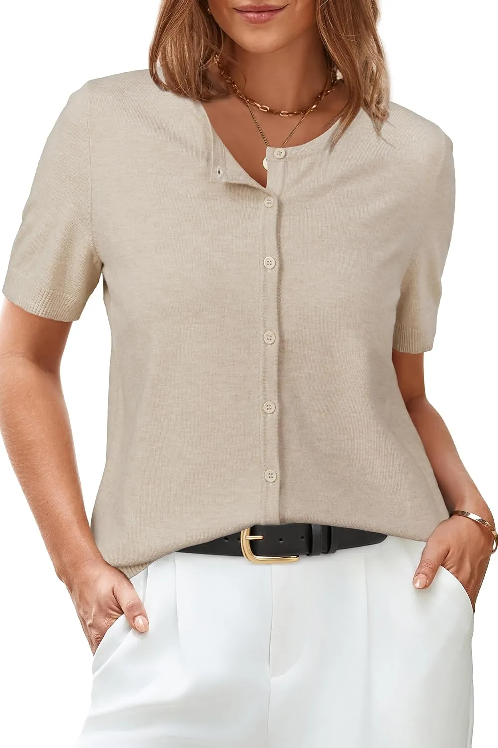 Arach&Cloz Women's Soft Summer Business Casual Cardigan Sweaters 2025
