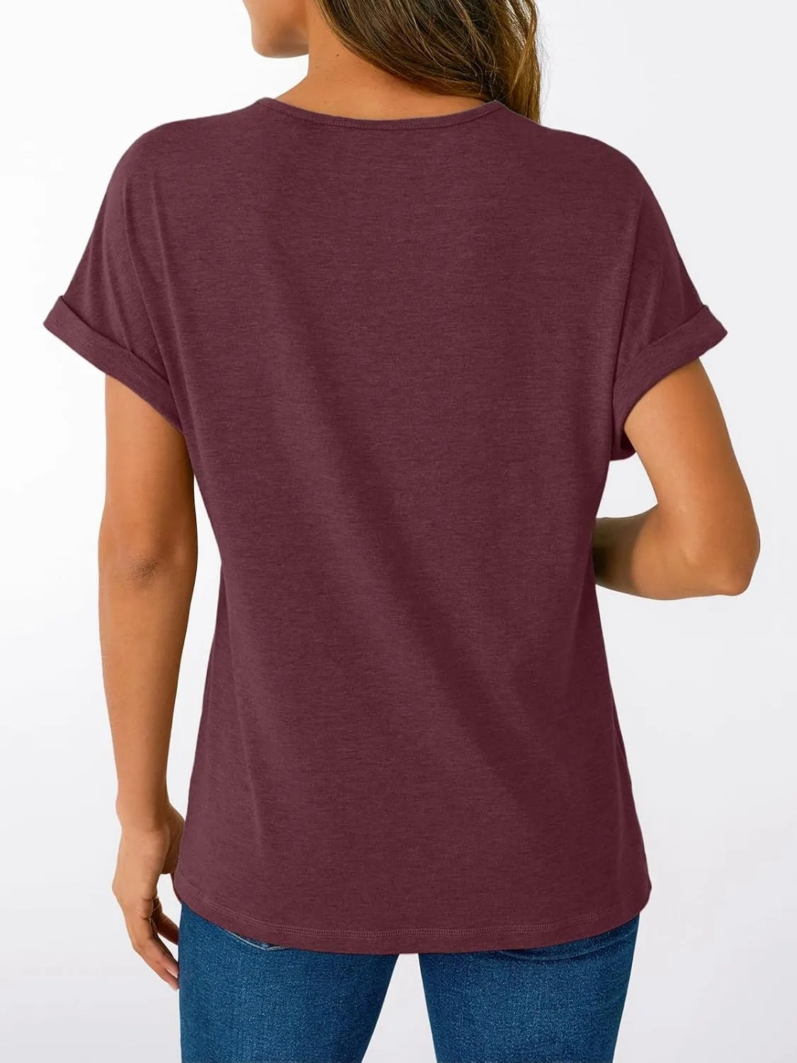 AUTOMET Short Sleeve V Neck T Shirts Womens Cap Sleeve Summer Casual Dressy Tops
