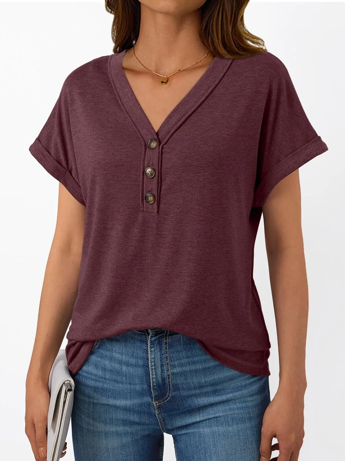 AUTOMET Short Sleeve V Neck T Shirts Womens Cap Sleeve Summer Casual Dressy Tops