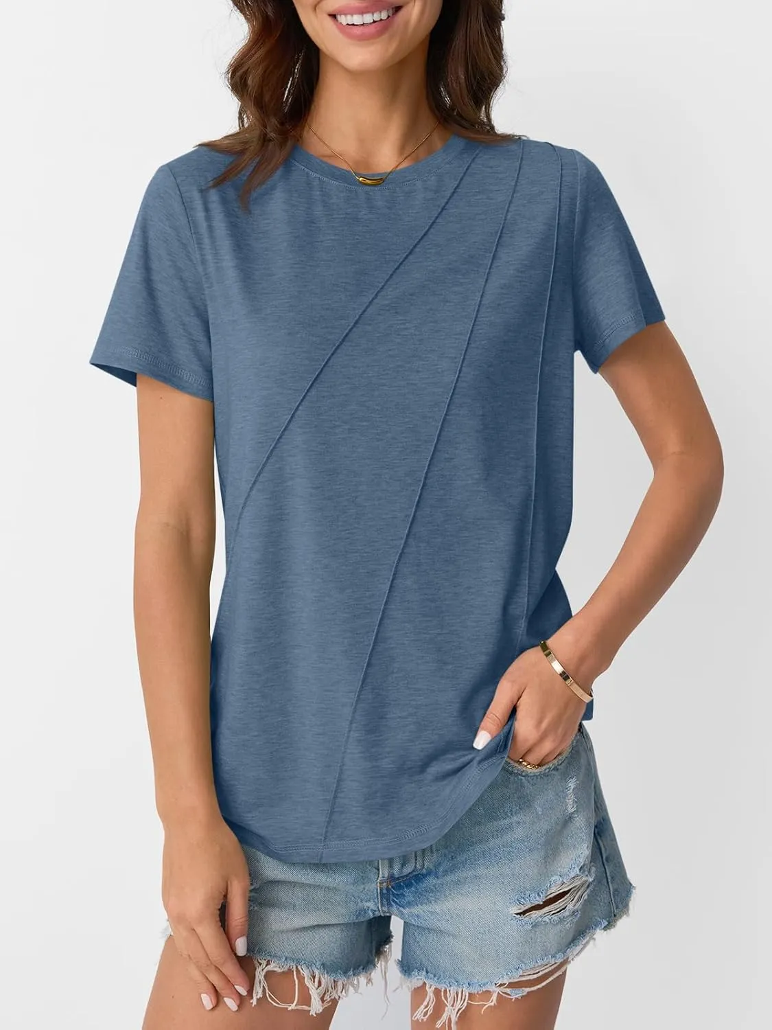 AUTOMET Womens Summer Tops Workout Shirts Beach Vacation Outfits Business Tshirts Dressy Fashion Spring Clothes 2025