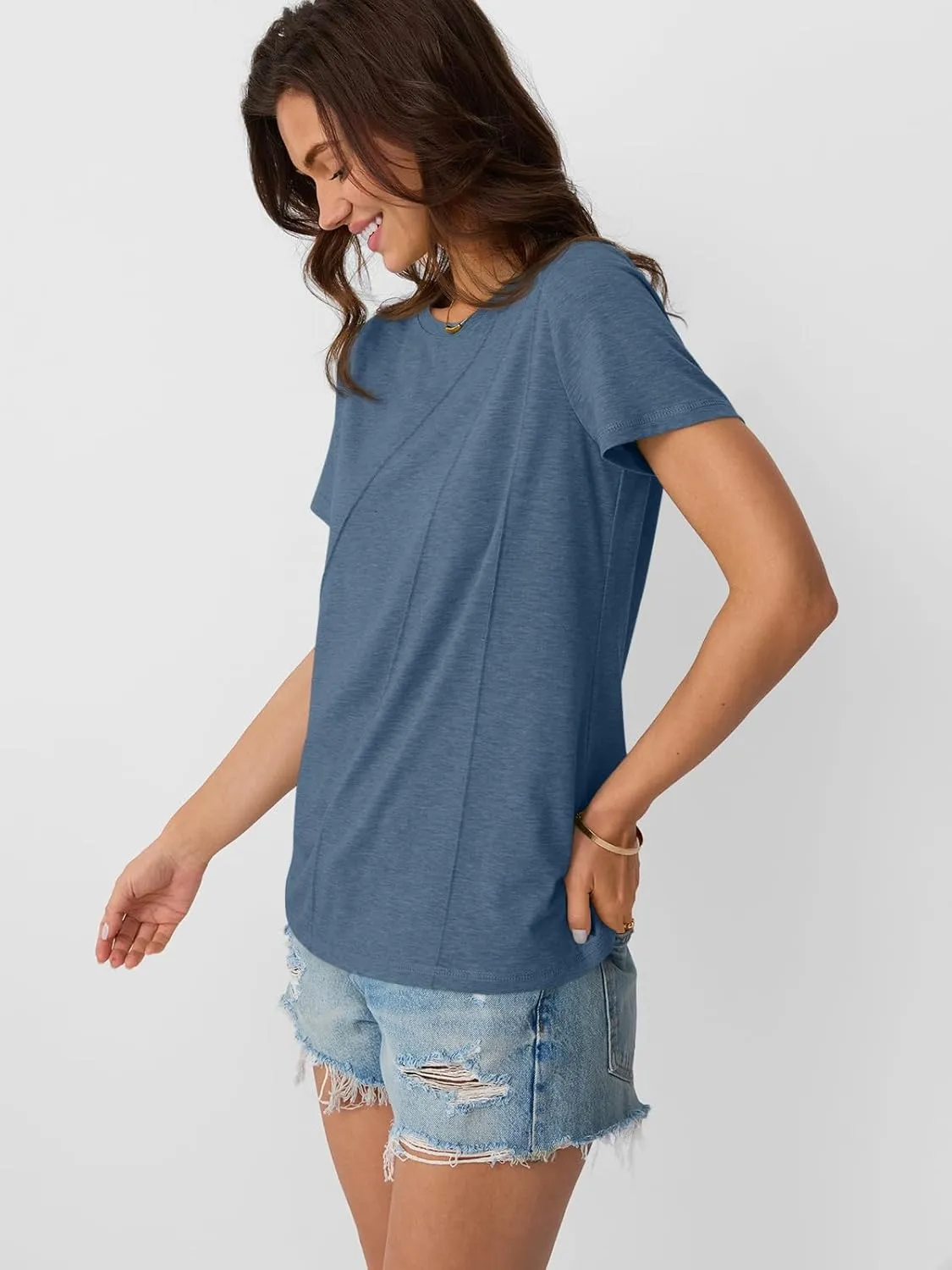 AUTOMET Womens Summer Tops Workout Shirts Beach Vacation Outfits Business Tshirts Dressy Fashion Spring Clothes 2025