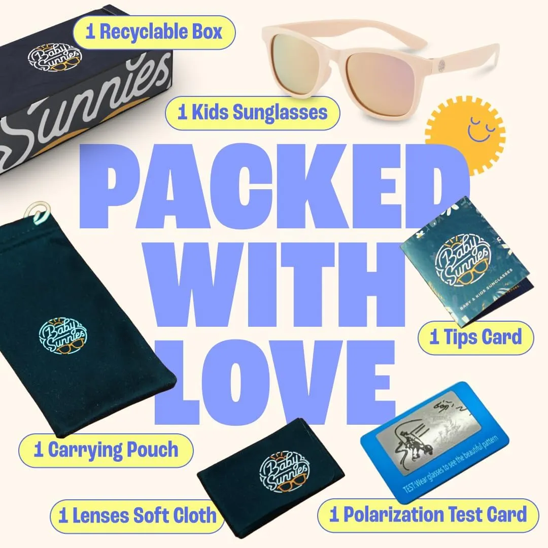 BABY SUNNIES Polarized Toddler Sunglasses Boys & Girls - Unbreakable, For Kids - UV Protection