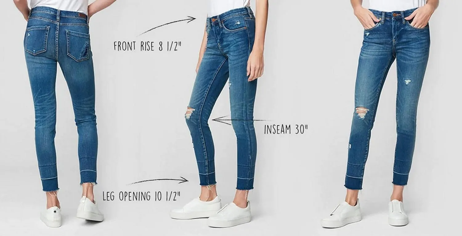 [BLANKNYC] Women's Patchwork Crop Skinny Classique Jean