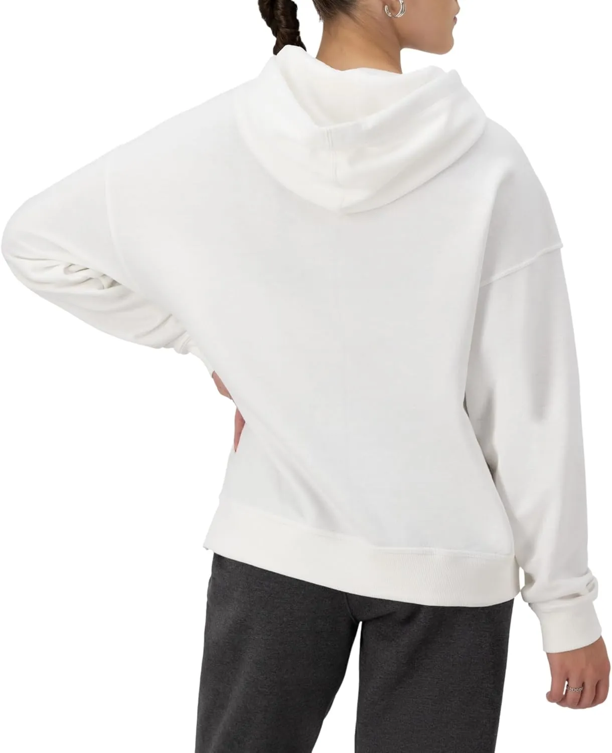 Champion, Blank Canvas, Powerblend Midweight Fleece Hoodie for Women
