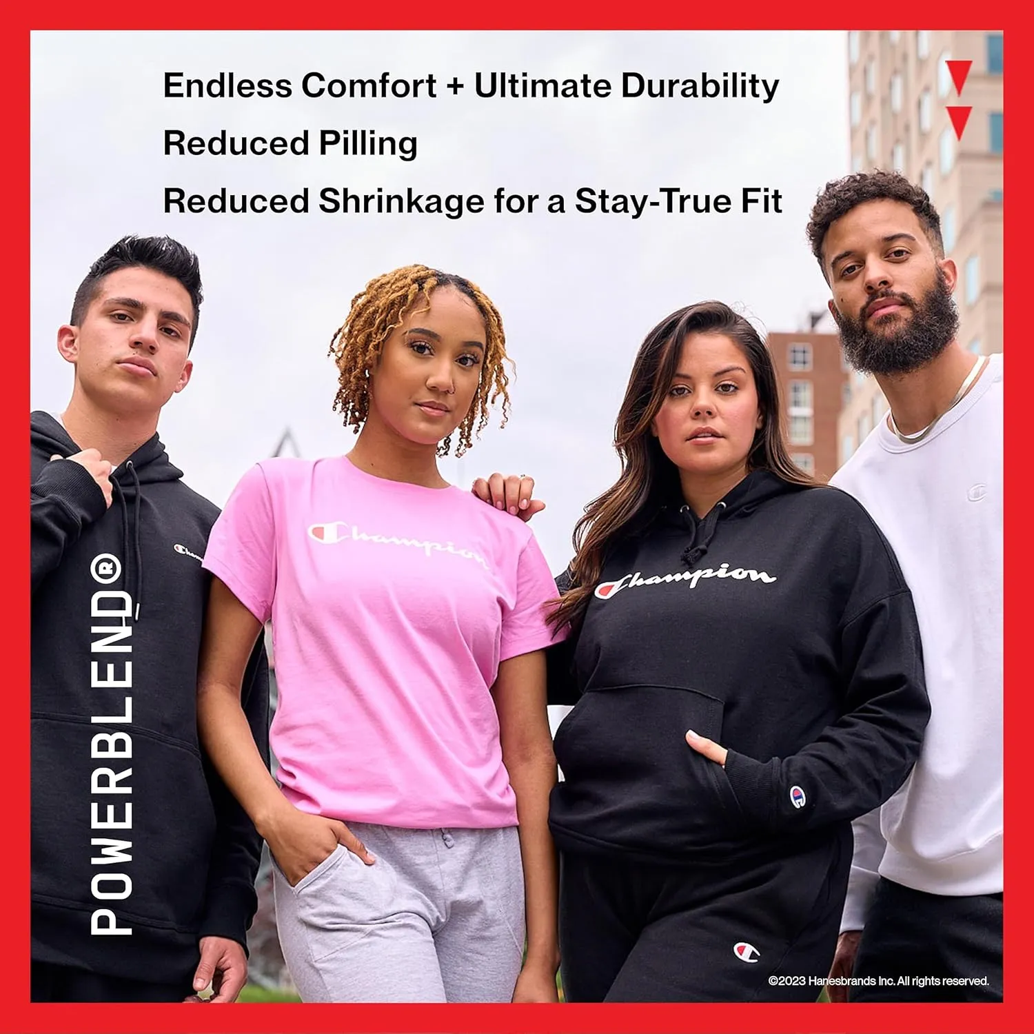 Champion Women's Sweatshirt, Powerblend, Crewneck for Women, Script (Plus Size Available)