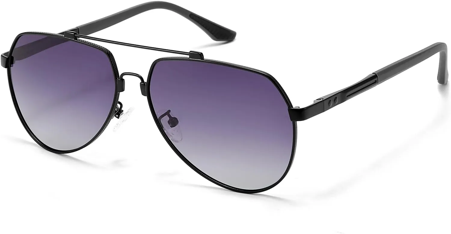 Classic Aviator Sunglasses for Men and Women, Driving Polarized Sunglasses, Fashion Fishing Sunglasses