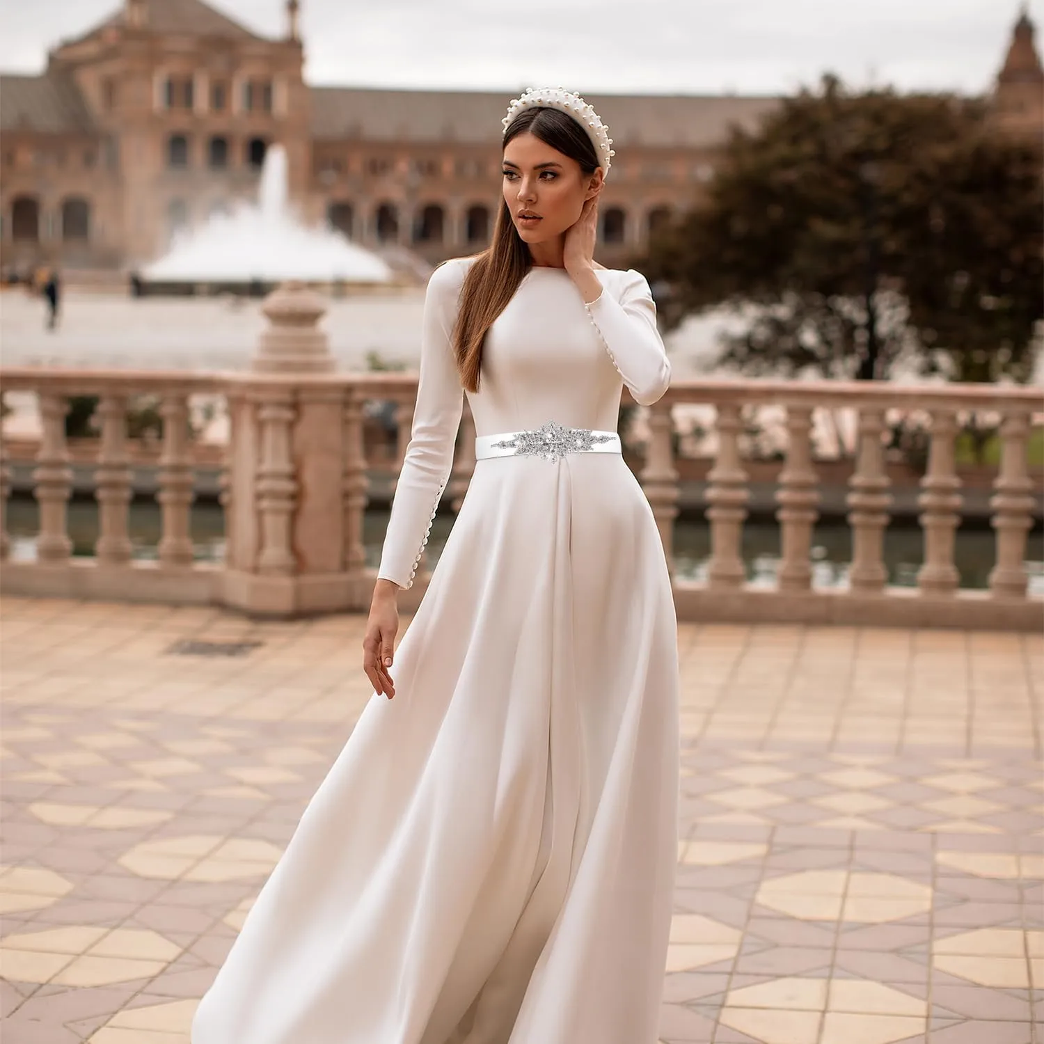 CoFashion Women's Belts Rhinestone Belt for Dresses Rhinestone Bridal Belt for Wedding