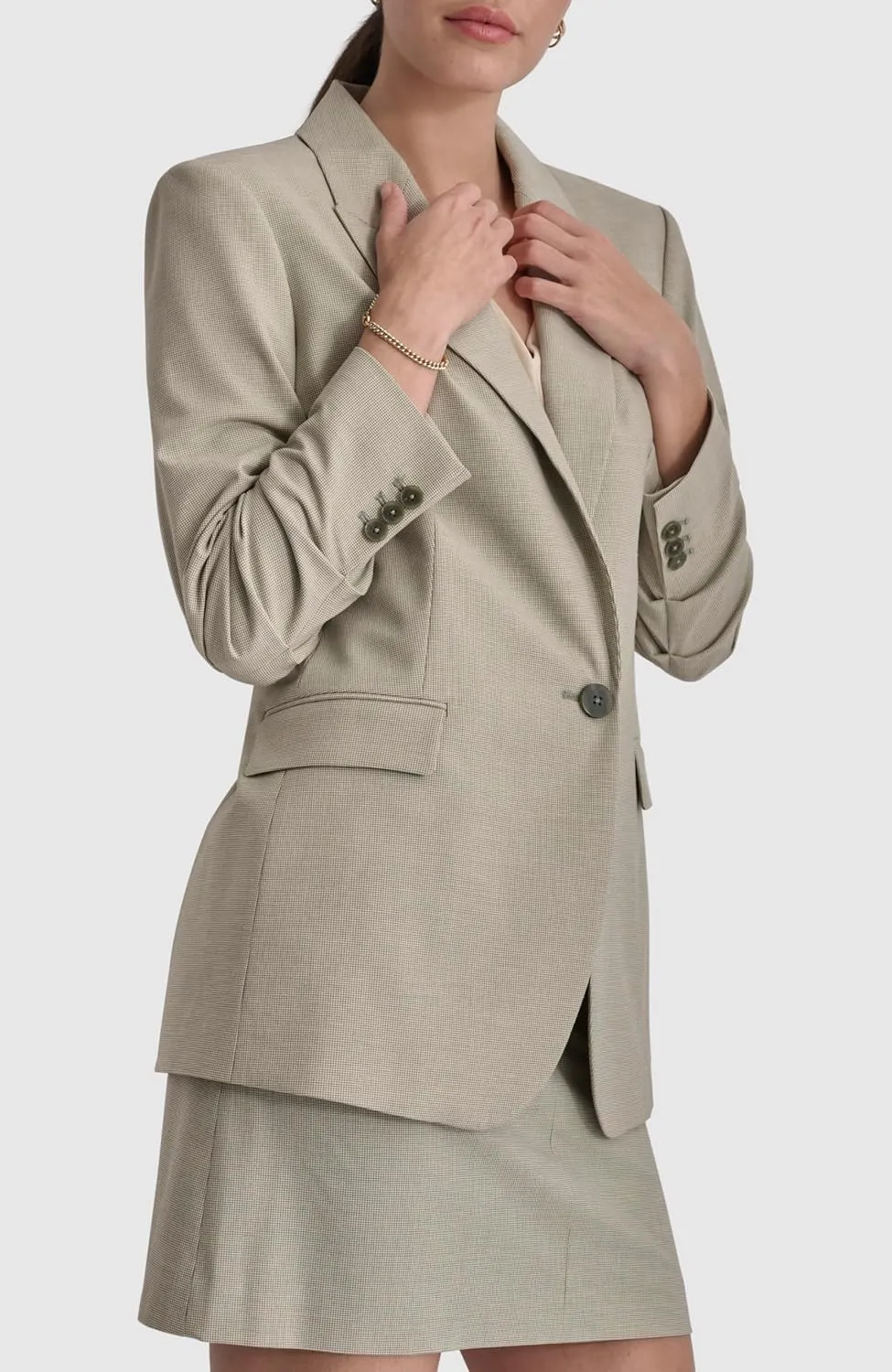 DKNY Women's Single Button Blazer
