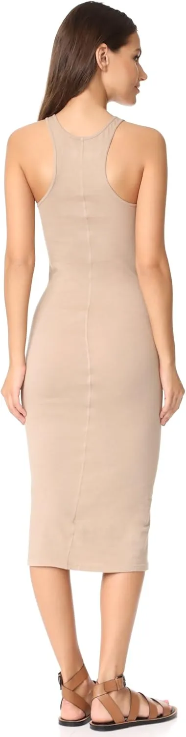 Enza Costa Women's Stretch Silk Rib Tank Midi Dress