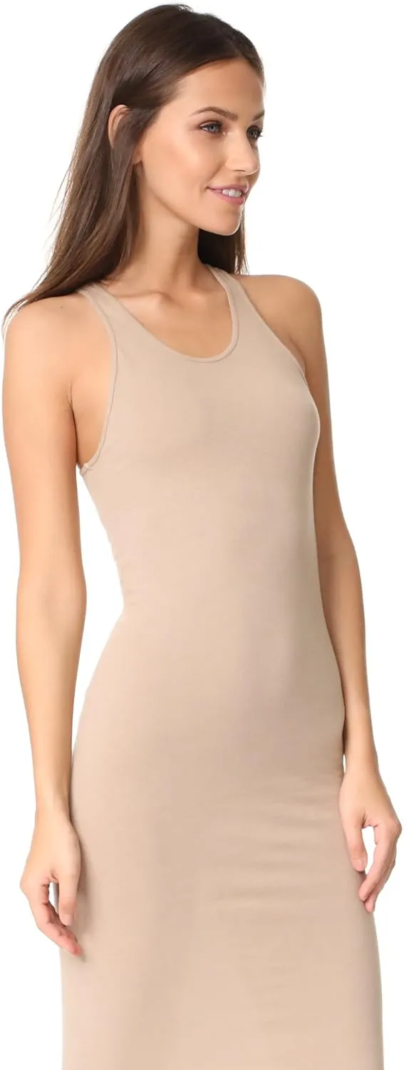Enza Costa Women's Stretch Silk Rib Tank Midi Dress