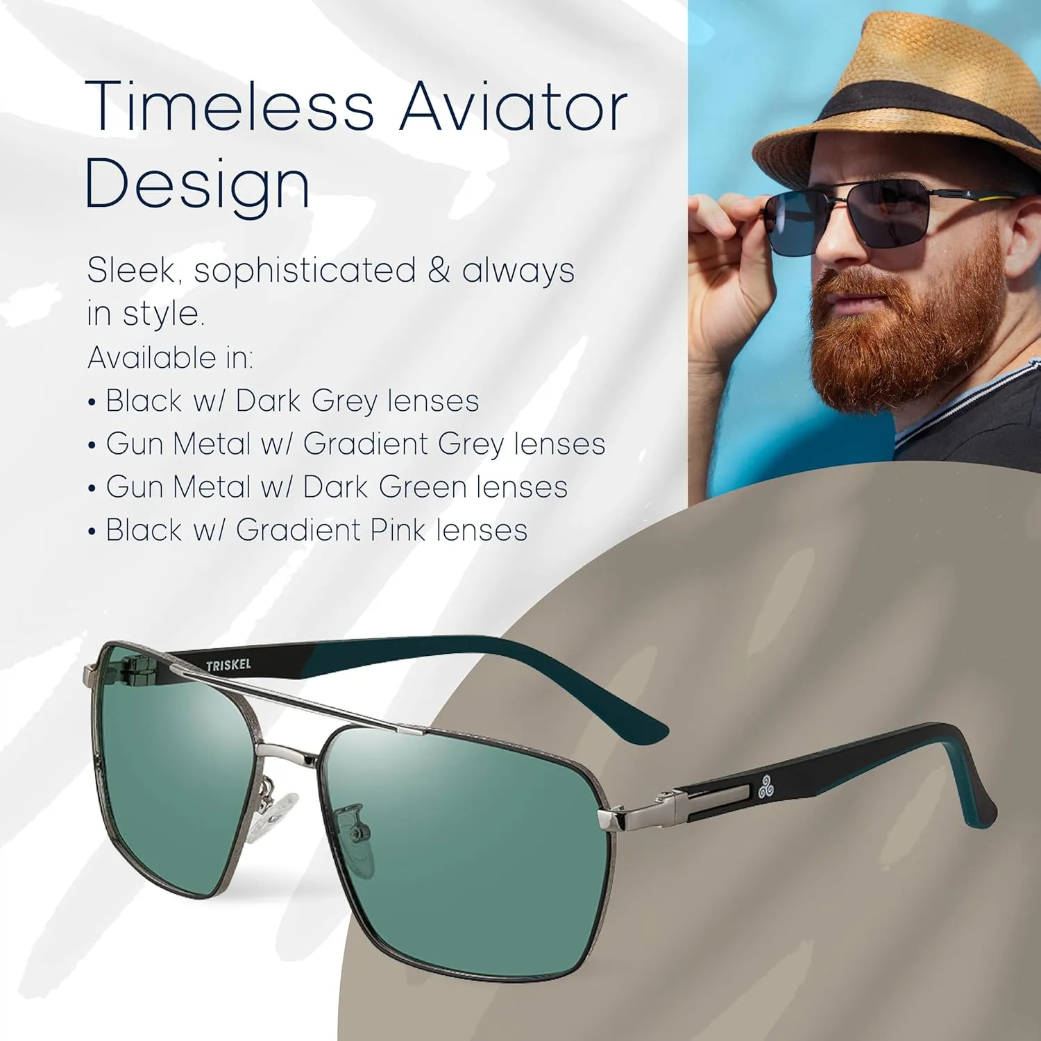 Florence Sunglasses Womens & Mens Glasses - Timeless Aviator Design with Durable Metal Frame Polarized