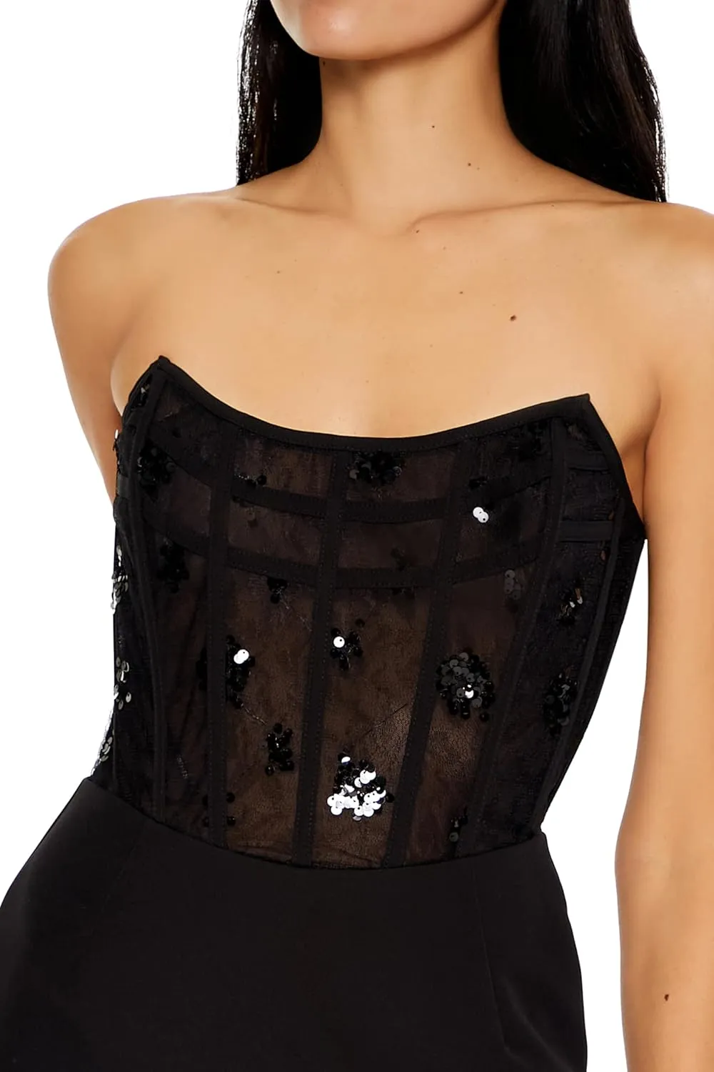 Forever 21 Women's Sequin Corset Mini Tube Dress