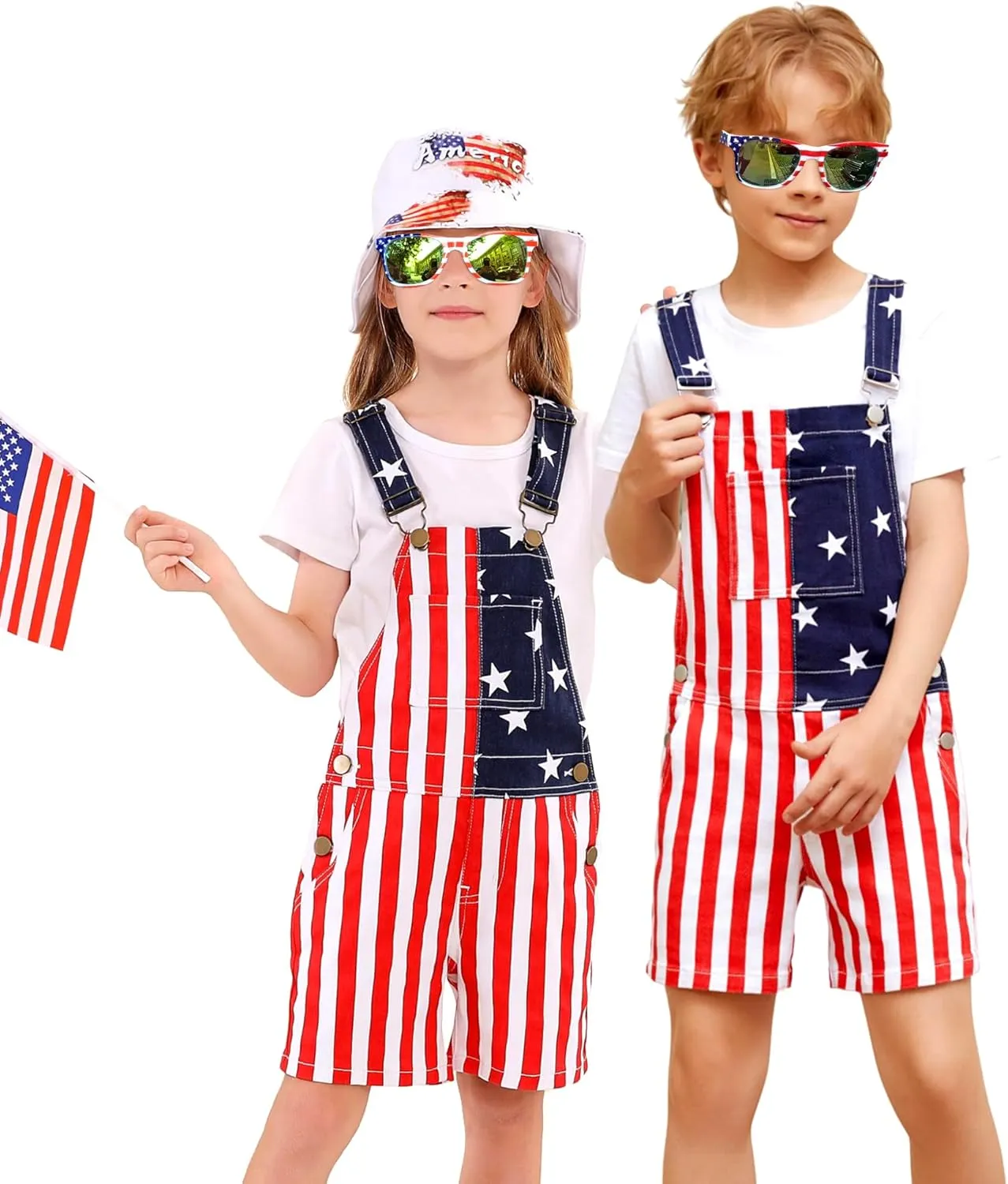 Fsmiling Bulk American Sunglasses USA Flag Sunglasses Patriotic Sunglasses-10/24Pack