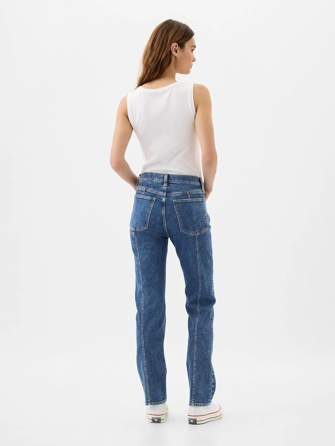GAP Women's High Rise Straight Fit Denim Jeans
