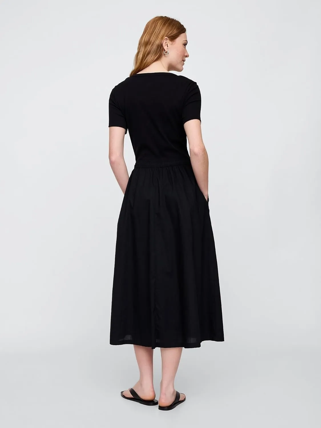 GAP Women's Scoop Neck Midi Dress