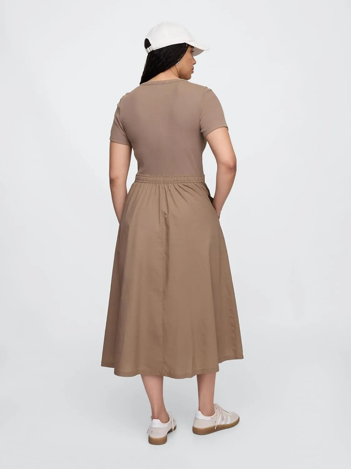 GAP Women's Scoop Neck Midi Dress