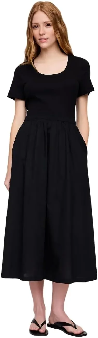 GAP Women's Scoop Neck Midi Dress