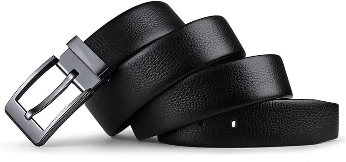 Genuine Leather Casual Belts Mens Business Fashion Adjustable Buckle Belts Jeans Belts