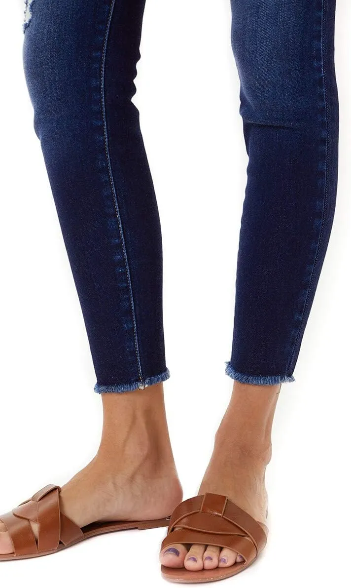 Kancan Women's High Rise Ankle Skinny Jeans - KC7317