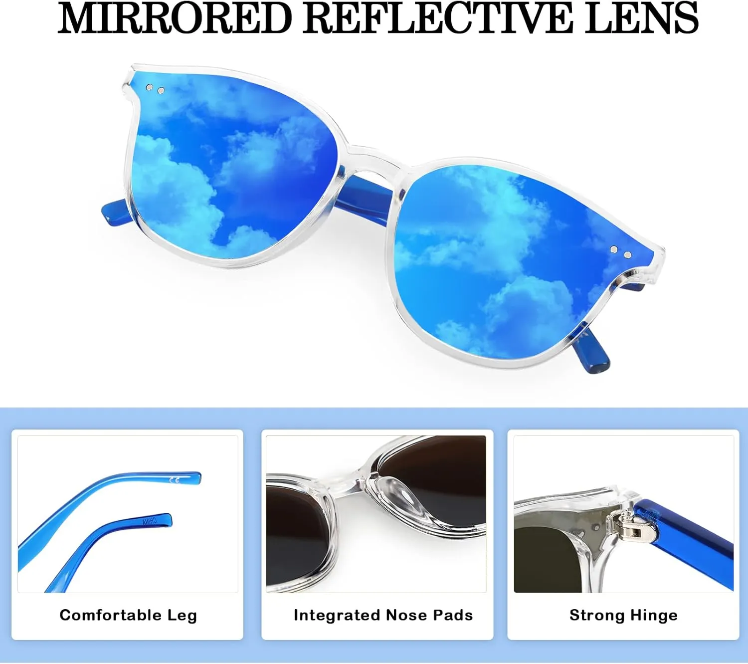 Kids Sunglasses, Sunglasses for Kids Children, Mirrored Sunglasses for Girls Boys Toddler UV400 Age 3-10