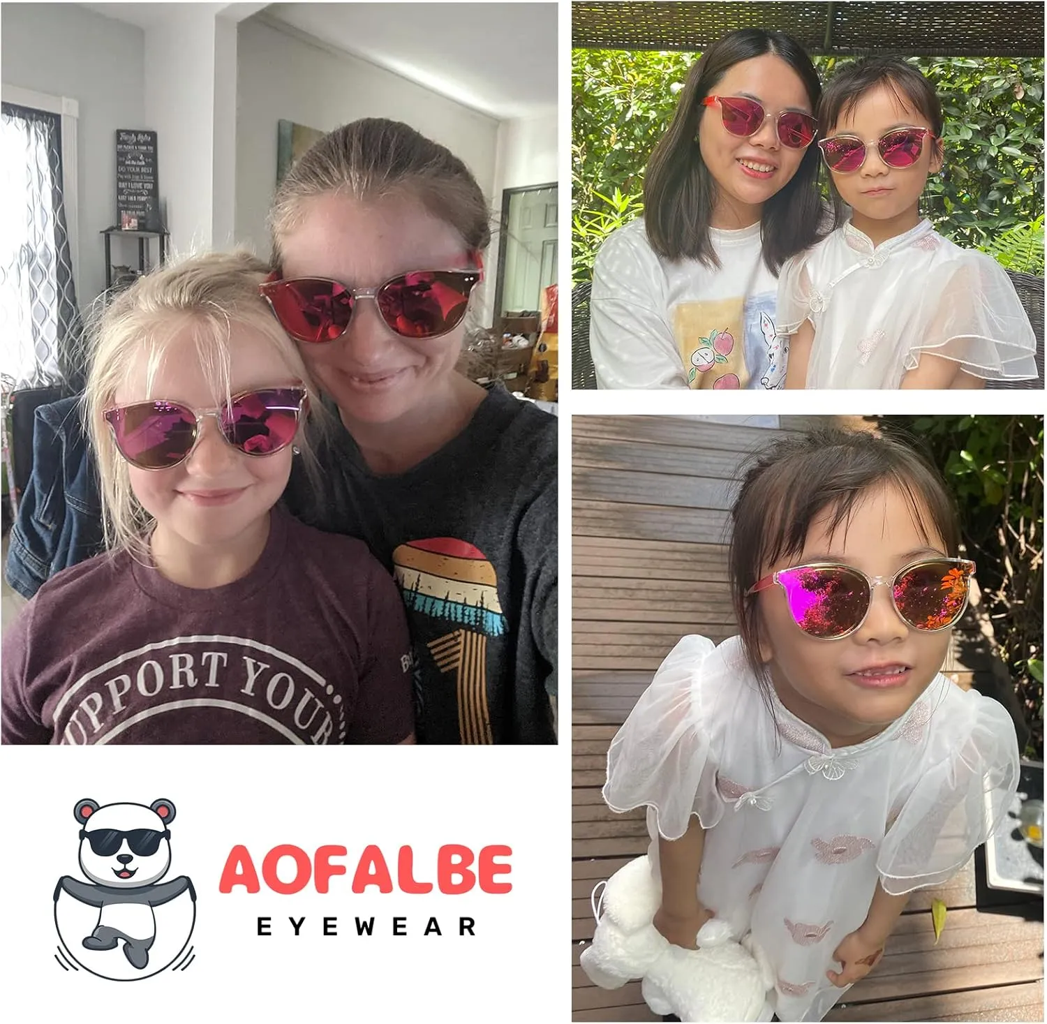 Kids Sunglasses, Sunglasses for Kids Children, Mirrored Sunglasses for Girls Boys Toddler UV400 Age 3-10