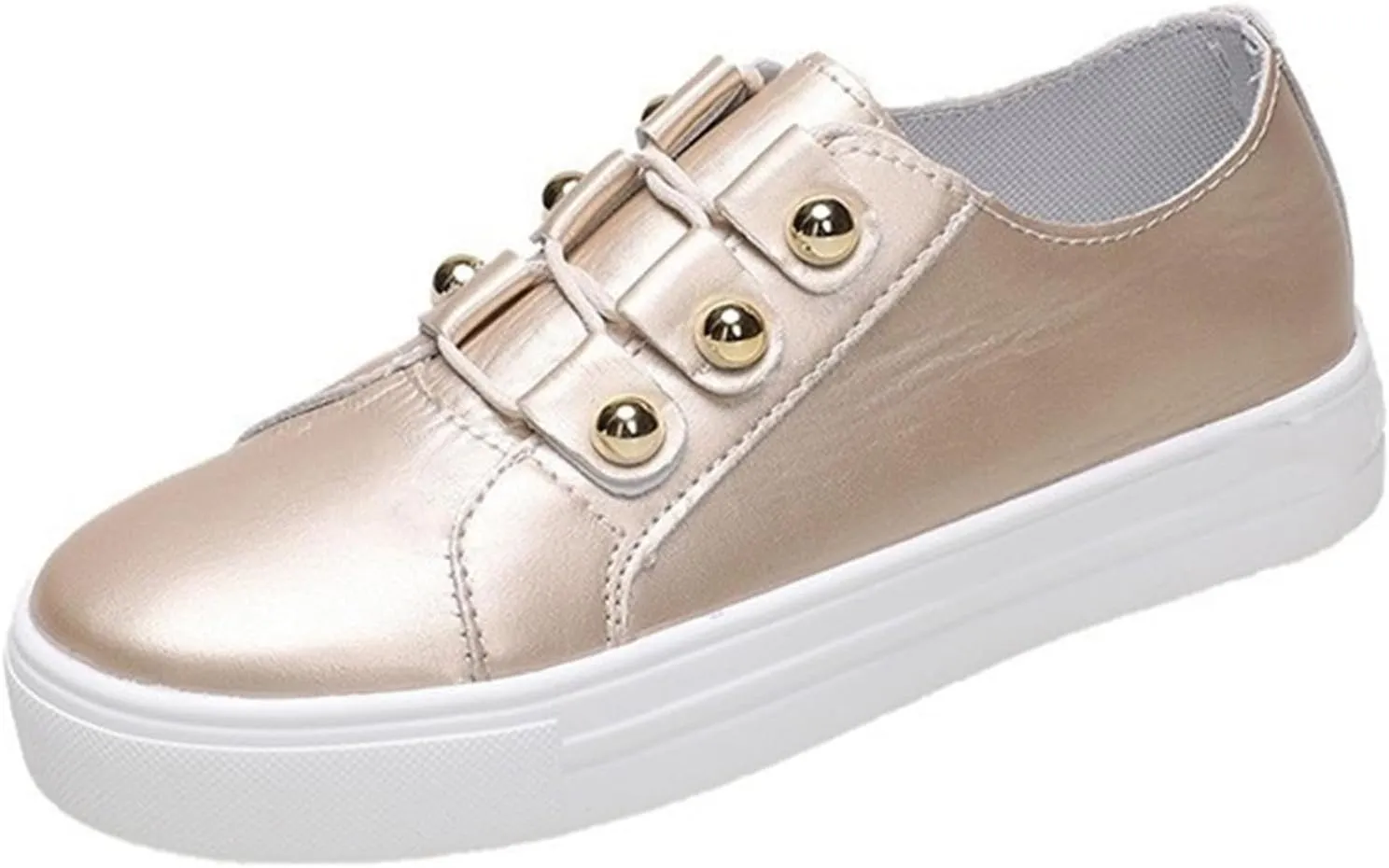 Ladmiple Womens Shoes Dressy Casual Loafers Slip On Walking Shoes Lace Up Comfortable Platform Fashion Leather Sneakers