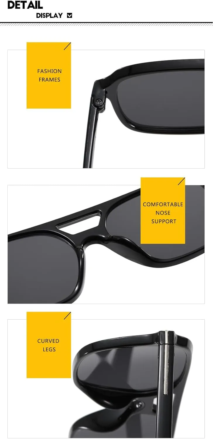 LAPRBY Retro Aviator Sunglasses for Women Men Polarized Tortoise Sunglasses Cheap Uv Sunglasses Trendy Wide Sunglasses