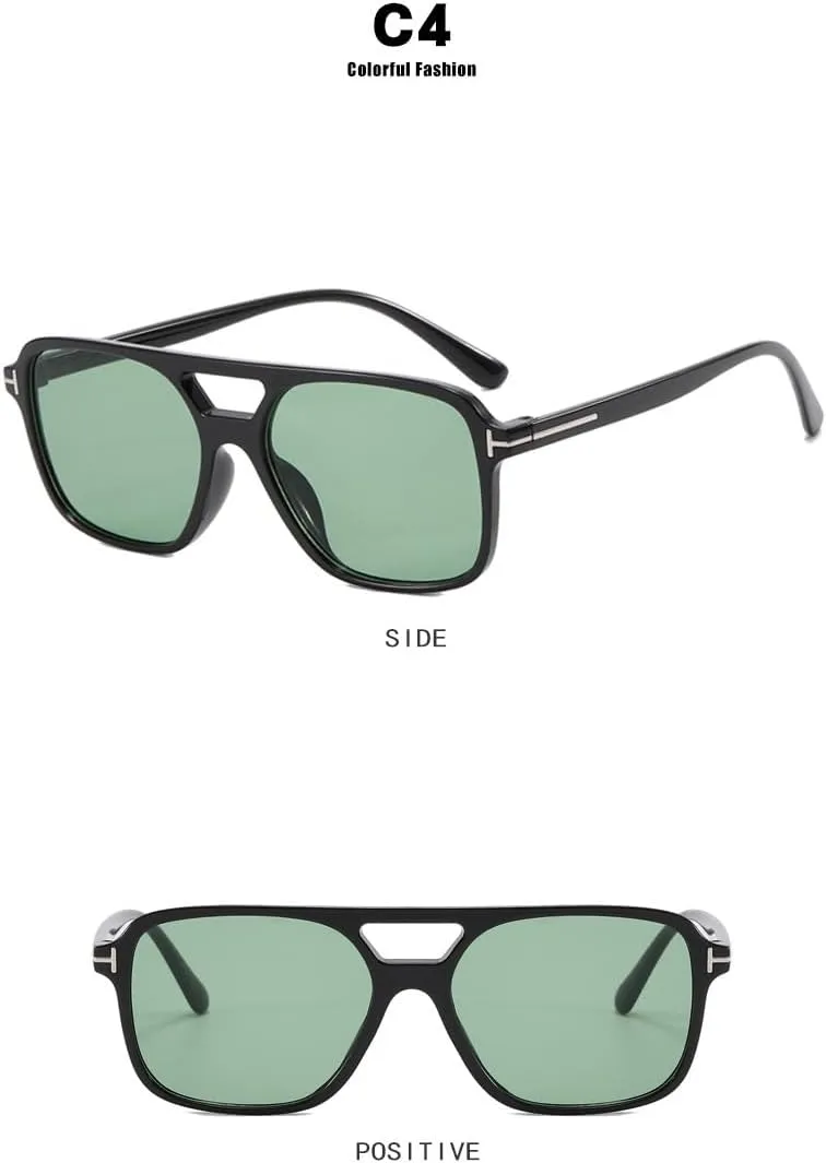 LAPRBY Retro Aviator Sunglasses for Women Men Polarized Tortoise Sunglasses Cheap Uv Sunglasses Trendy Wide Sunglasses