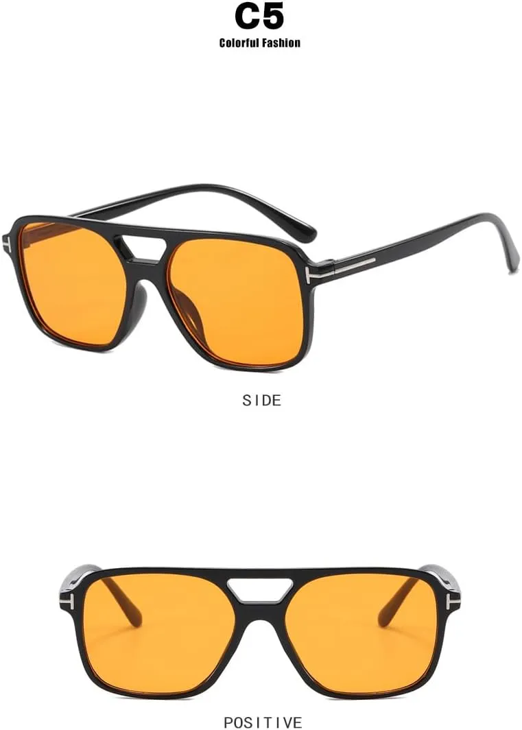 LAPRBY Retro Aviator Sunglasses for Women Men Polarized Tortoise Sunglasses Cheap Uv Sunglasses Trendy Wide Sunglasses