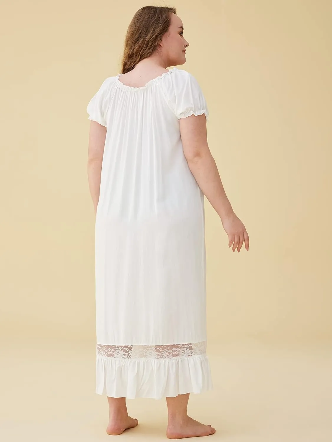 Latuza Women's Sleepwear Off The Shoulder Victorian Nightgown