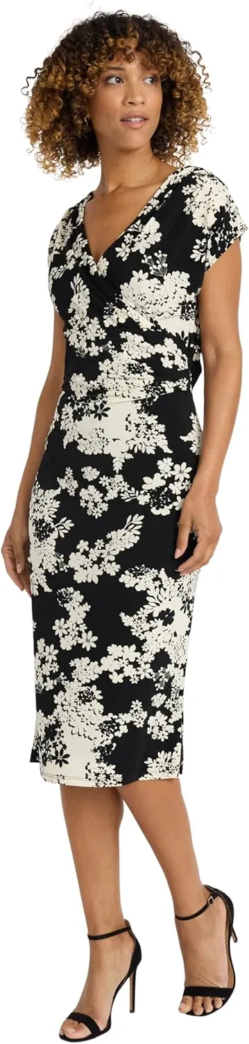 Maggy London Women's Draped Short Sleeve Mini Dress