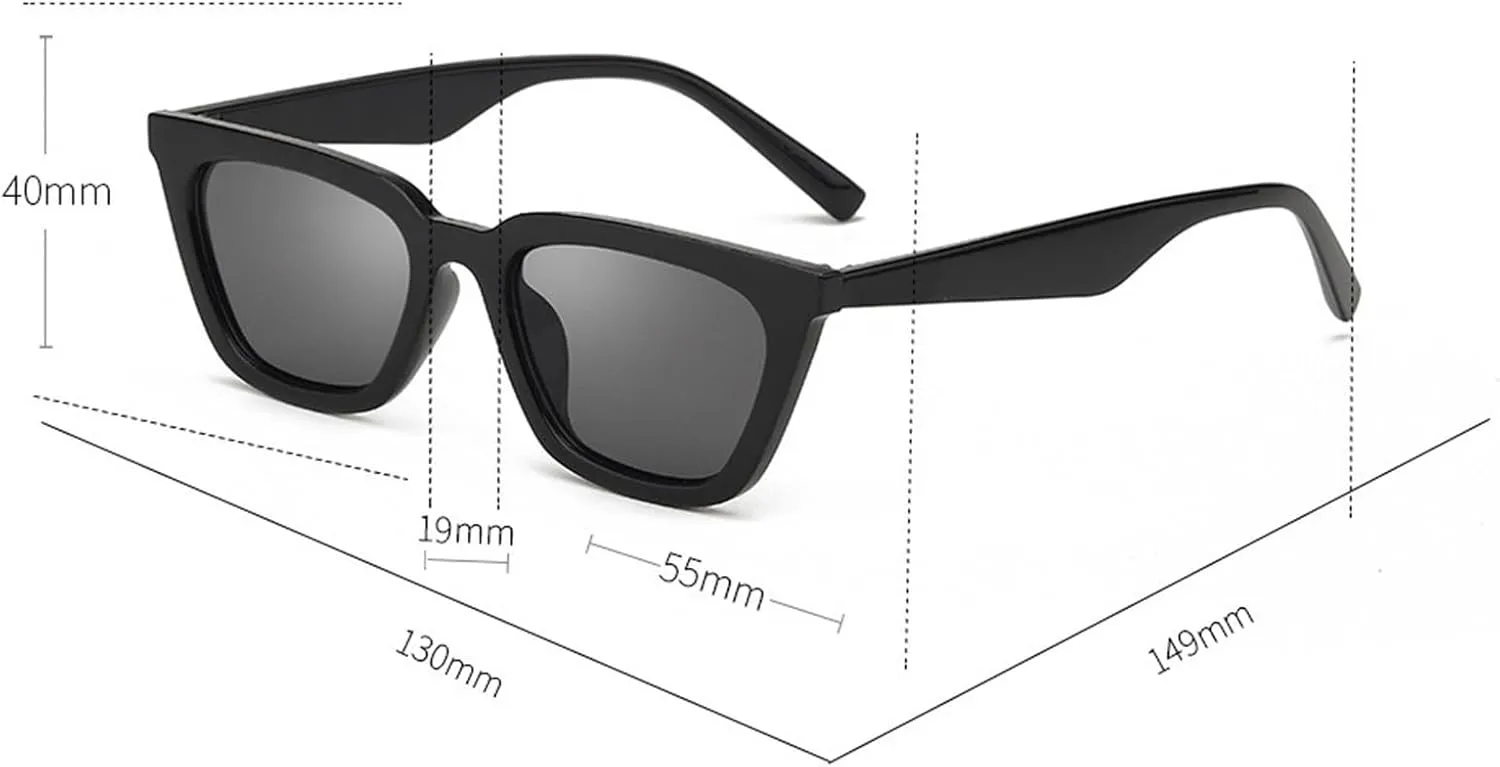 Men Square Frame UV400 Sunglasses Women Outdoor Street Shooting Vacation Party Sunglasses