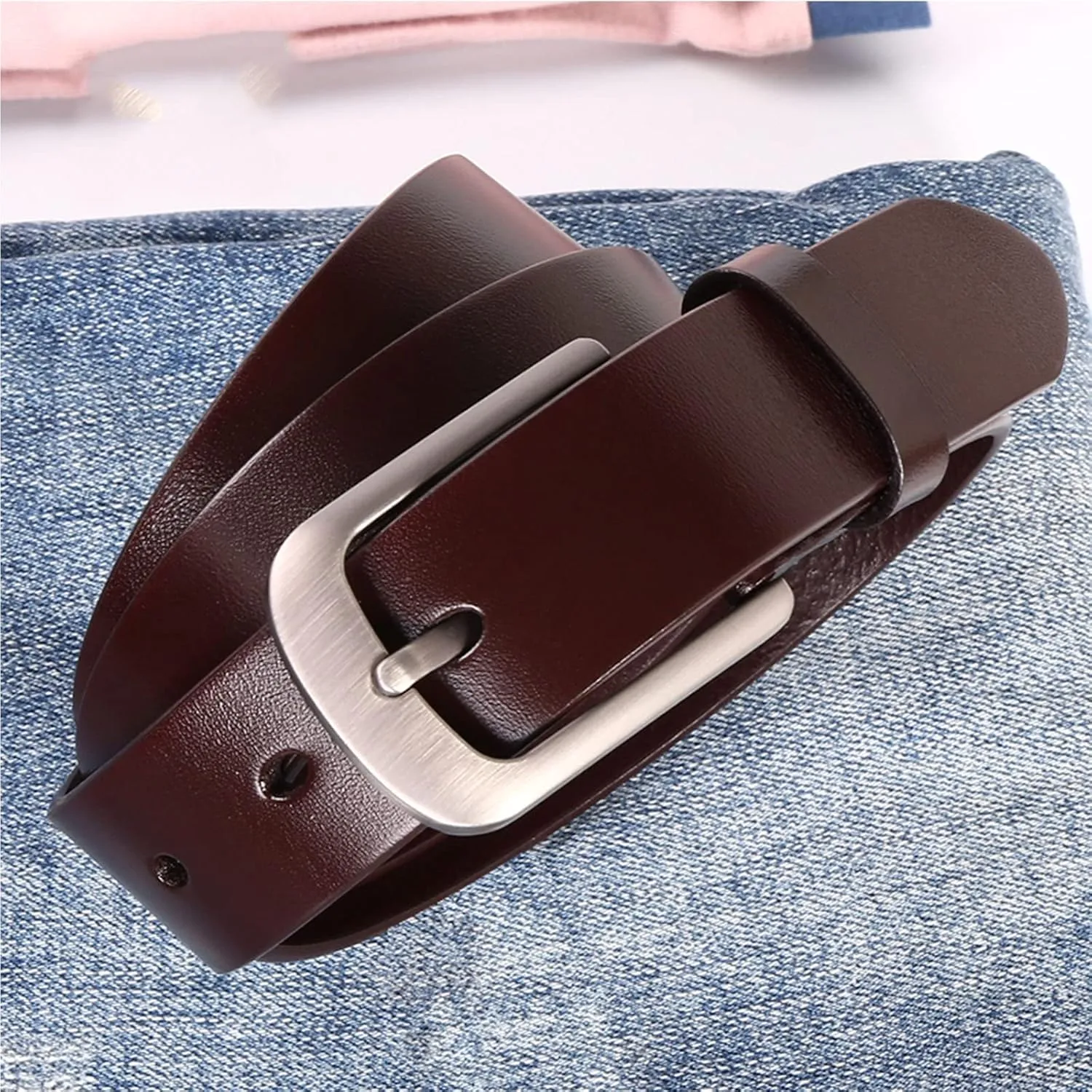 Men's Belts,Genuine Leather Belts Business Work Style Belts Versatile Jeans/Dresses Variety Belts