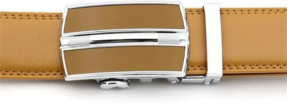 Men's Genuine Leather Belt Luxury Male Belts Automatic Buckle Cowhide Belts Fashion Business Belts