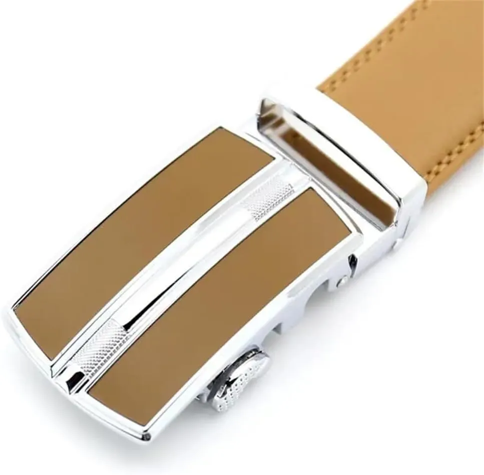 Men's Genuine Leather Belt Luxury Male Belts Automatic Buckle Cowhide Belts Fashion Business Belts