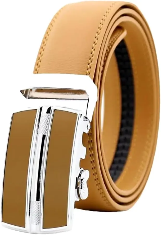 Men's Genuine Leather Belt Luxury Male Belts Automatic Buckle Cowhide Belts Fashion Business Belts