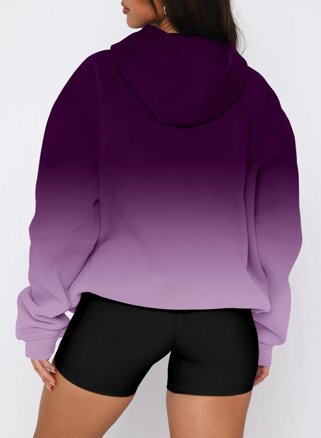 onlypuff Women Pullover Sweatshirt Long Sleeve Hoodies Kangaroo Pocket Fleece Basic Sweater