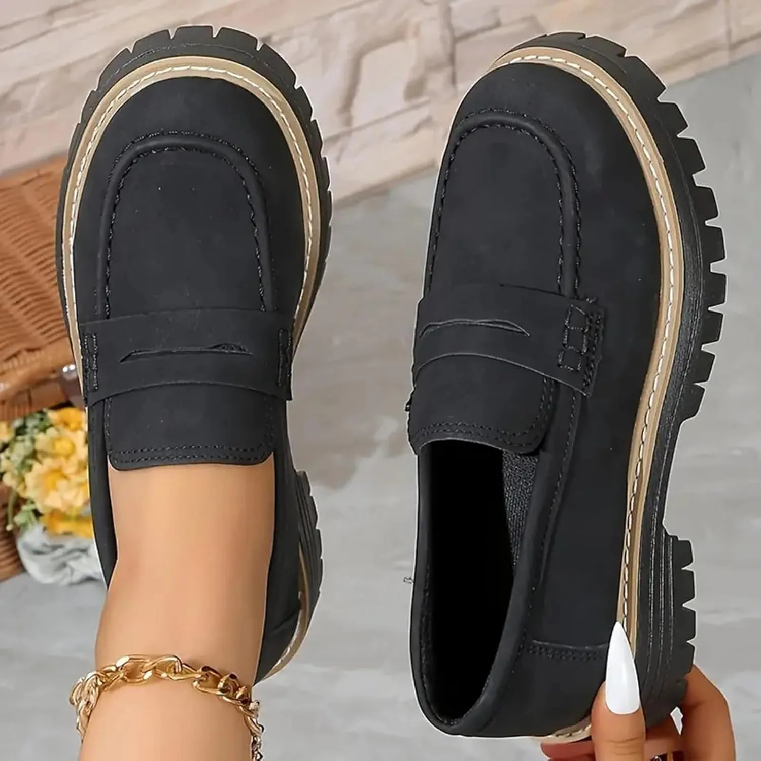 Orthoture-Orthopedic Platform Loafers Orthoture Womens Shoes Womens Loafers Comfortable Slip On Comfort Casual Fashion