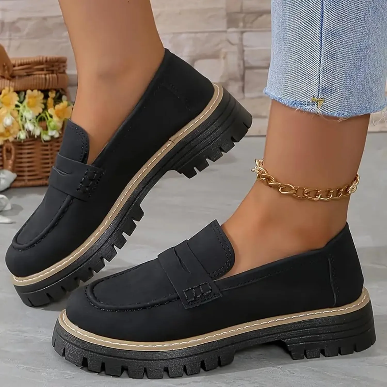 Orthoture-Orthopedic Platform Loafers Orthoture Womens Shoes Womens Loafers Comfortable Slip On Comfort Casual Fashion