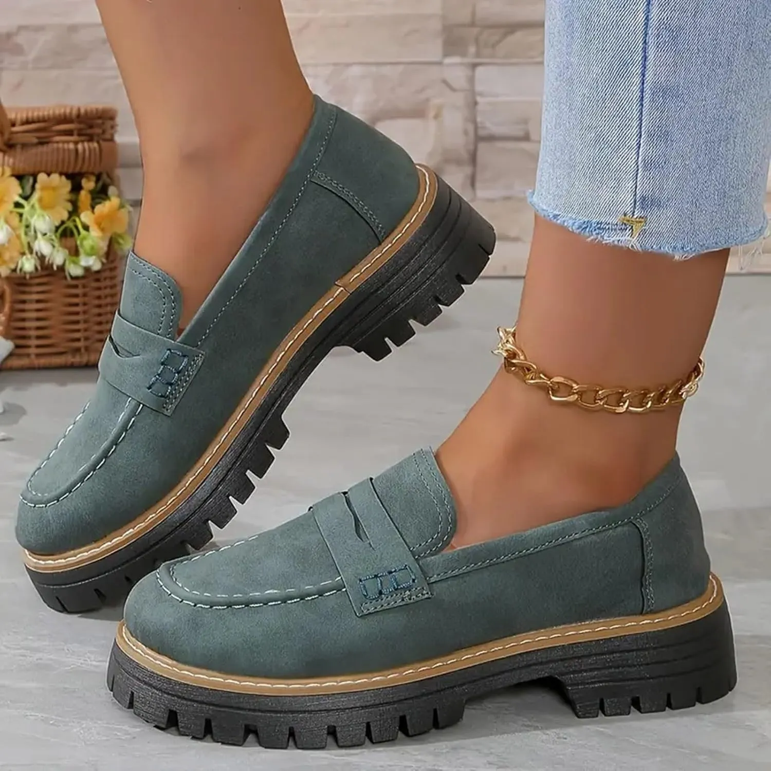 Orthoture Womens Shoes Orthoture Orthopedic Platform Loafers Womens Loafers Comfortable Slip on Comfort Casual Fashion