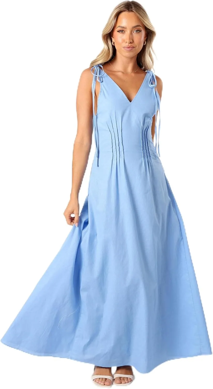 Petal & Pup Women's Lainey Tie Maxi Dress