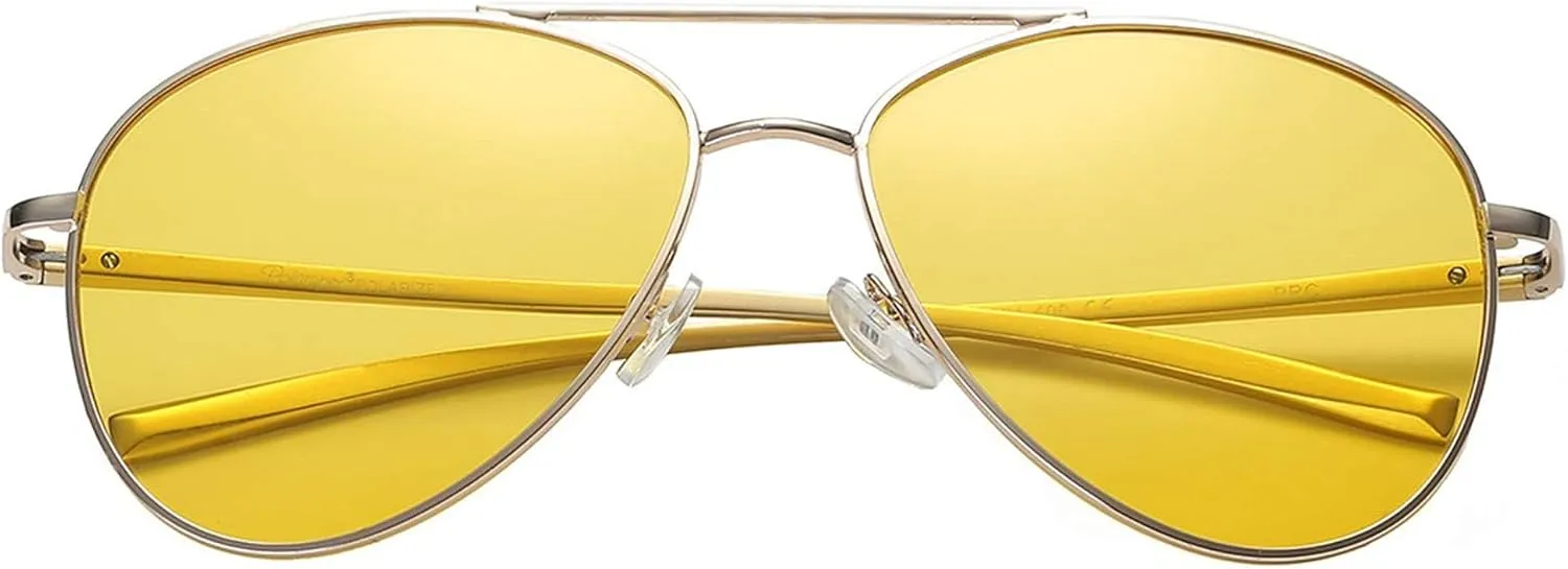 PolarSpex Aviator Sunglasses for Women & Men - Polarized Night Diving Men's Sunglasses - Aluminum Frame Mavericks Sunglasses