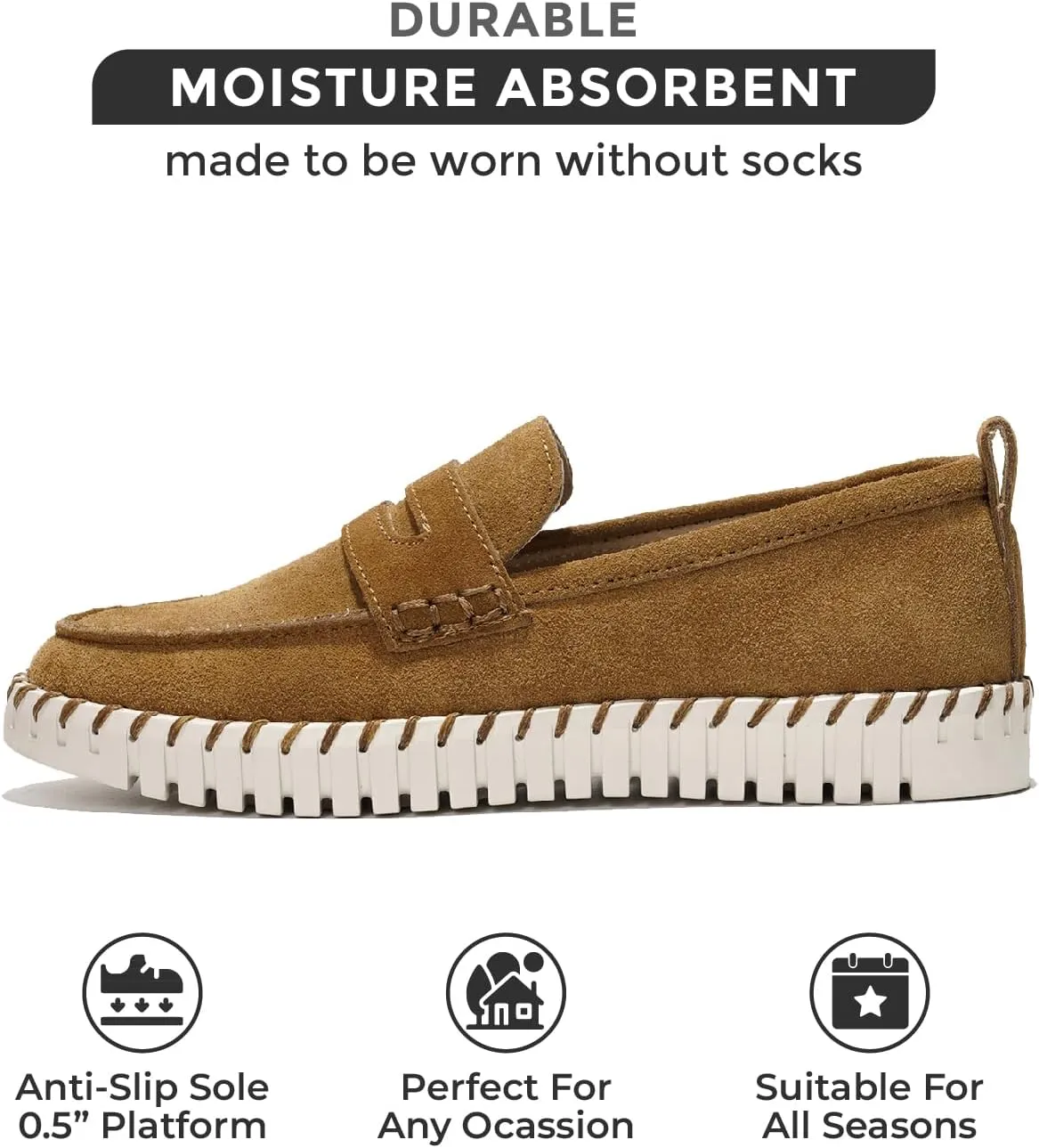 Project Cloud Genuine Leather Shoes for Women - Comfortable Womens Shoes with Memory Foam - Non Slip Womens Footwear Flexible Sole - Women's Fashion Sneakers for 2025