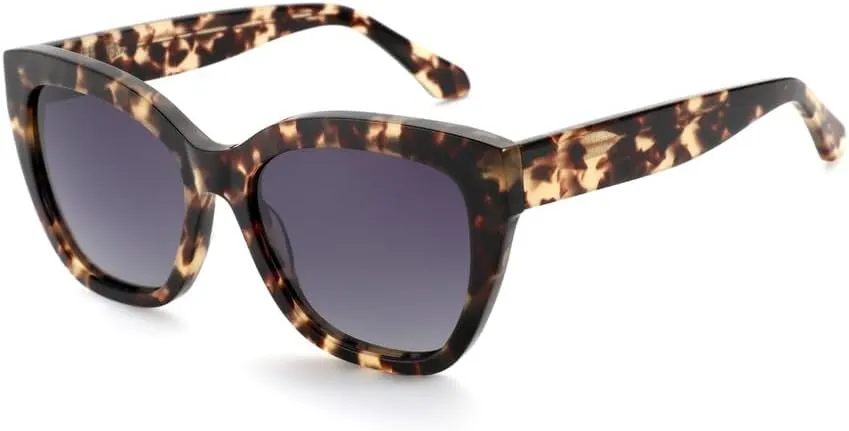 Retro Acetate Sunglasses Thick Frame Polarized Sunglasses(03,One)